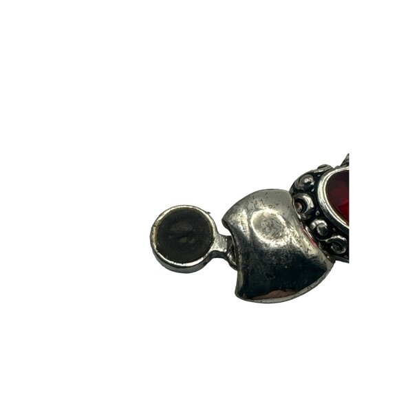 Heart Charm Bracelet With Multicolored Stones In Silver Magnetic Clasp - Picture 4 of 7